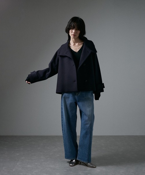salon Adam et rope 【WEB限定】MiliorメルトンPコート サロン アダム エ ロペ SALON adam et rope' 【WEB限定】Milior