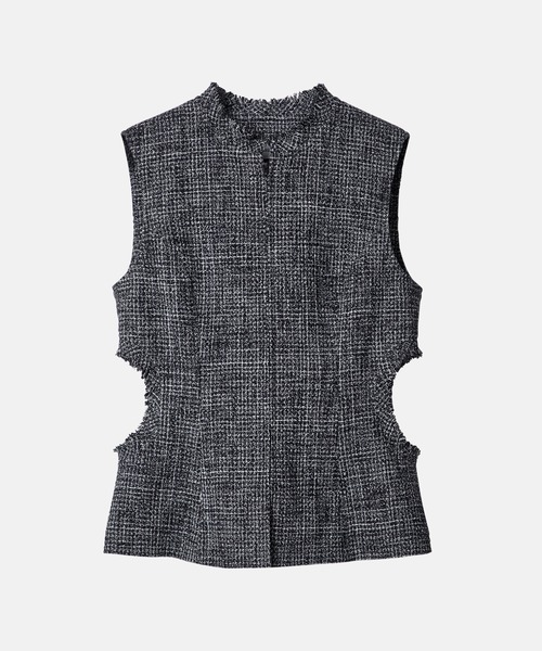 ブラウス シャツ ツイードトップ / Tweed Top レディース LE CIEL BLEU ブラウス シャツ ツイードトップ / Tweed Top