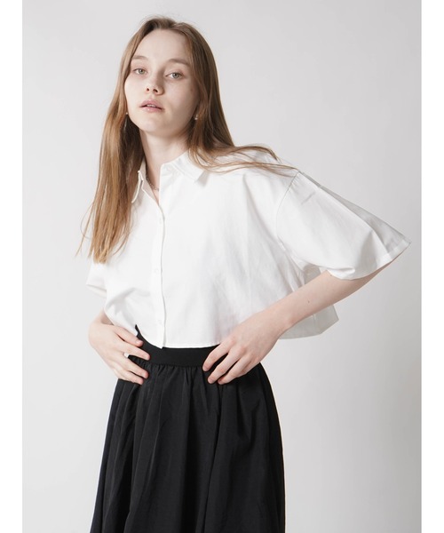 ブラウス シャツ HALF SLEEVE SHORT SHIRT レディース