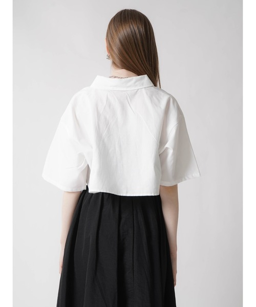 ブラウス シャツ HALF SLEEVE SHORT SHIRT レディース : ZOZOTOWN