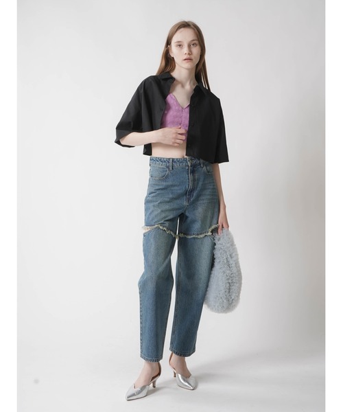 シャツ/ブラウス(半袖/袖なし) HALF-SLEEVE SHIRT ブラウス シャツ HALF SLEEVE SHORT SHIRT レディース : ZOZOTOWN