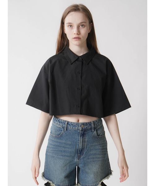 ブラウス シャツ HALF SLEEVE SHORT SHIRT レディース : ZOZOTOWN
