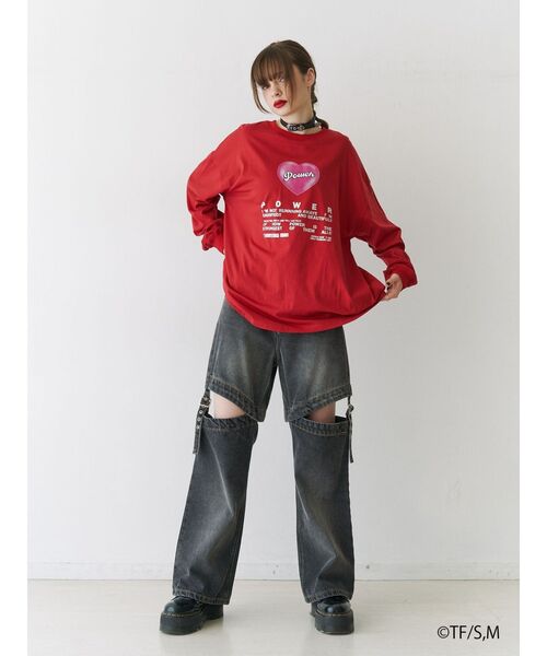 jouetie チェンソーマン　パワー 長袖Tシャツ ジュエティ jouetie 【チェンソーマン】パワー UNISEX TEE （レッド