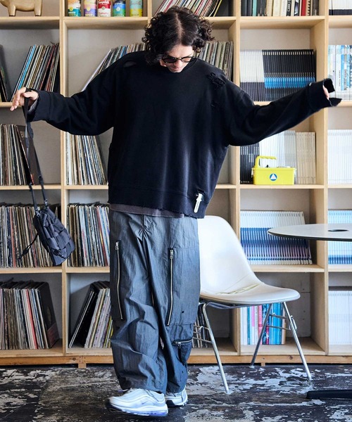ADAM PATEK トレーナー スウェット ADAMPATEK/damage layered pullover 