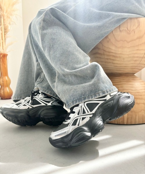 【日本入手困難】Collapse Re-Nylon and suede mules スニーカー ORiental TRaffic スニーカー ボリュームソールハイテク