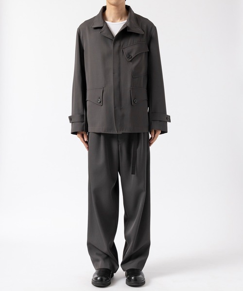 ジャケット・アウター UJOH CURVE STAND COLLAR BLOUSON UJOH（ウジョー） ブルゾン アウター 「UJOH HOMME/ウジョーオム