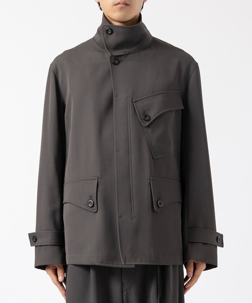 ジャケット・アウター UJOH CURVE STAND COLLAR BLOUSON UJOH（ウジョー） ブルゾン アウター Curve Stand Collar Blouson