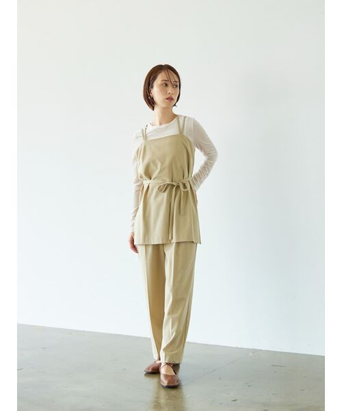 ワンピース キャミソールセットベロアワンピース「低身長・小柄女性」の画像