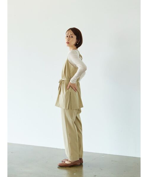 ワンピース キャミソールセットベロアワンピース「低身長・小柄女性」の画像