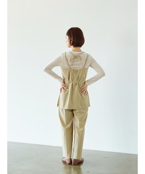 ワンピース キャミソールセットベロアワンピース「低身長・小柄女性」の画像