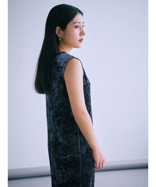 ワンピース キャミソールセットベロアワンピース「低身長・小柄女性」の画像