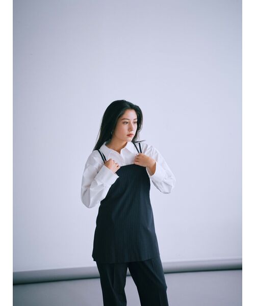 ワンピース キャミソールセットベロアワンピース「低身長・小柄女性」の画像