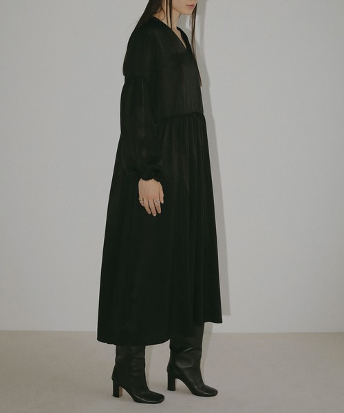MANOF（マノフ） ワンピース PINSTRIPE GATHER ONE PIECE : ZOZOTOWN