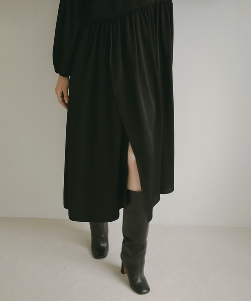 MANOF（マノフ） ワンピース PINSTRIPE GATHER ONE PIECE : ZOZOTOWN