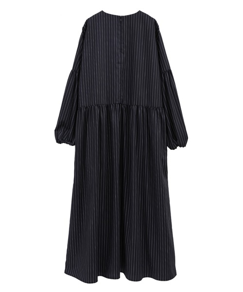 MANOF（マノフ） ワンピース PINSTRIPE GATHER ONE PIECE : ZOZOTOWN