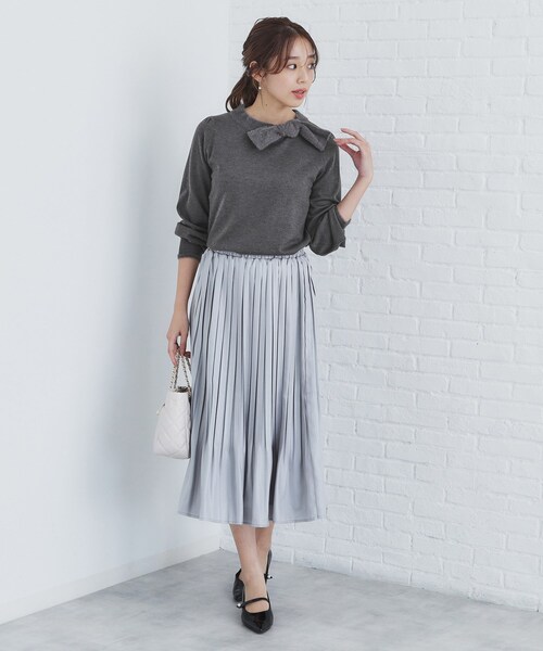リボン　ページ index ニット セーター 「6color/XS-LLsize」リボン取り外し2WAY