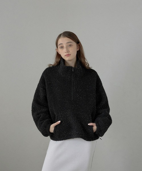 【お値下げ】メゾピアノ 135センチ ミミポポ アウター ジャンパー 激レア MINERTE ブルゾン アウター ボア 「MINERTE」glitter boa half zip