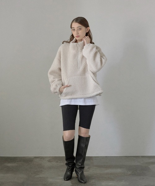 【お値下げ】メゾピアノ 135センチ ミミポポ アウター ジャンパー 激レア MINERTE ブルゾン アウター ボア 「MINERTE」glitter boa half zip
