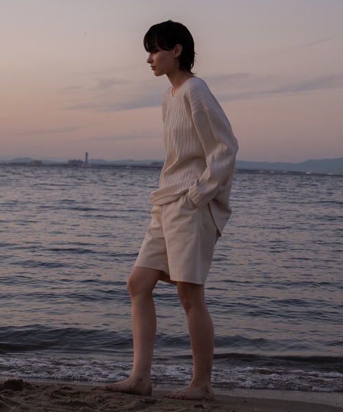 RYU tシャツ silk cotton v-neck pullover レディース メンズ