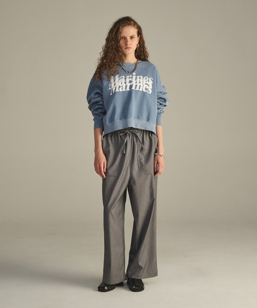 トレーナー スウェット 「KHA:KI / カーキ」 ピグメントダイスウェットシャツ PIGMENT DYED SWEAT SHIRT レディース kha:ki トレーナー スウェット 「KHA:KI / カーキ」 ピグメント