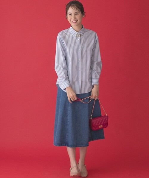 組曲（KUMIKYOKU） デニムスカート ライトデニム フレアスカート