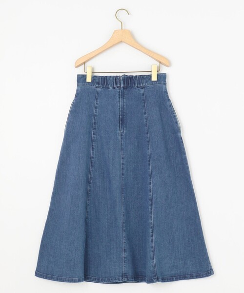 組曲（KUMIKYOKU） デニムスカート ライトデニム フレアスカート