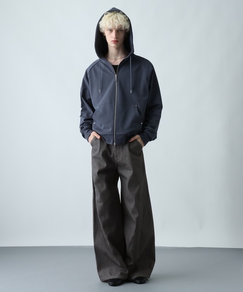 HARE 3ディメンションデニムパンツ SMALL ワイドパンツ SET UP対応】3ディメンションデニムパンツ(HARE)（デニムパンツ