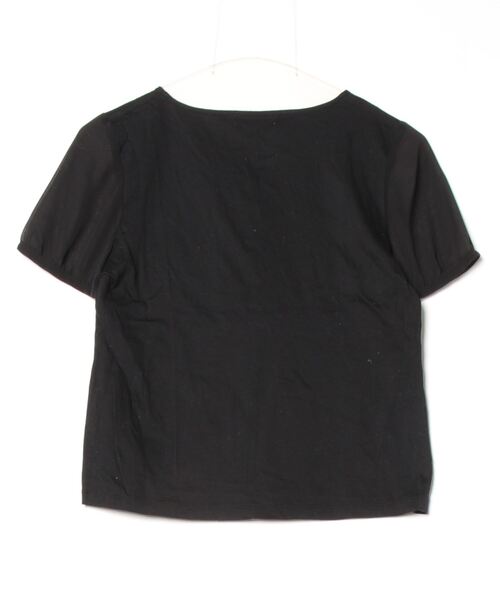 ★美品★SONIA BY SONIA RYKIEL 半袖カットソー 黒 40 SONIA RYKIEL 「SONIA RYKIEL」 フリル半袖カットソー 40