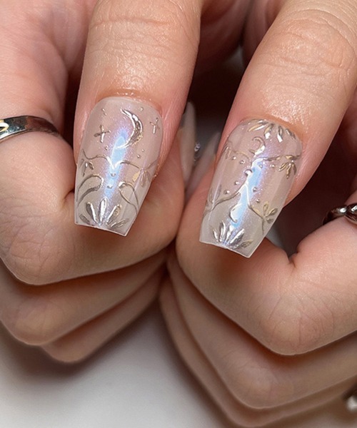 ネイルチップ ネイルシール 簡単にネイルチップ ハンドネイルチップ