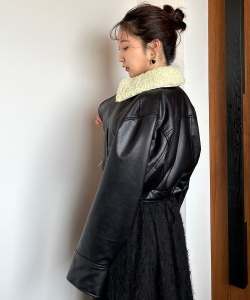 【新品・未使用】【即日発送】LILY BROWN ショート丈レザーブルゾン LILY BROWN（リリーブラウン）の「ショート丈レザーブルゾン（その他