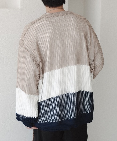 「epnok」 長袖ニット MEDIUM ベージュ メンズ_画像4