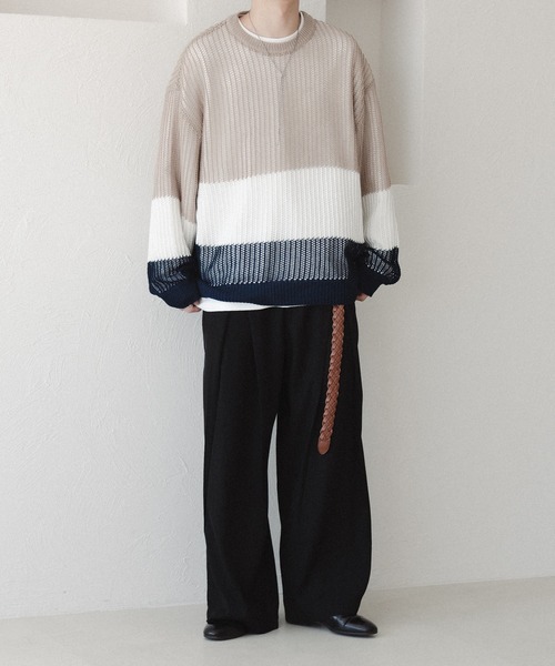 「epnok」 長袖ニット MEDIUM ベージュ メンズ_画像6