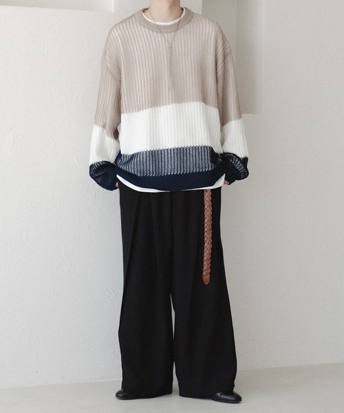 「epnok」 長袖ニット MEDIUM ベージュ メンズ_画像7