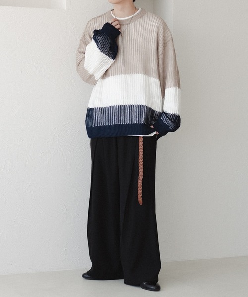 「epnok」 長袖ニット MEDIUM ベージュ メンズ_画像8