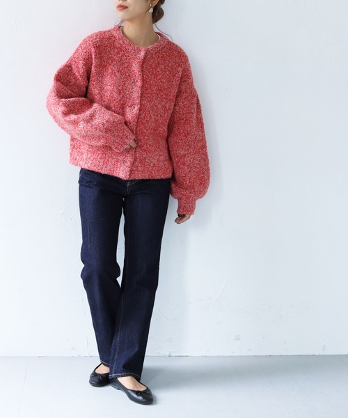 「HER CLOSET」 ニットカーディガン M ホワイト レディース_画像5