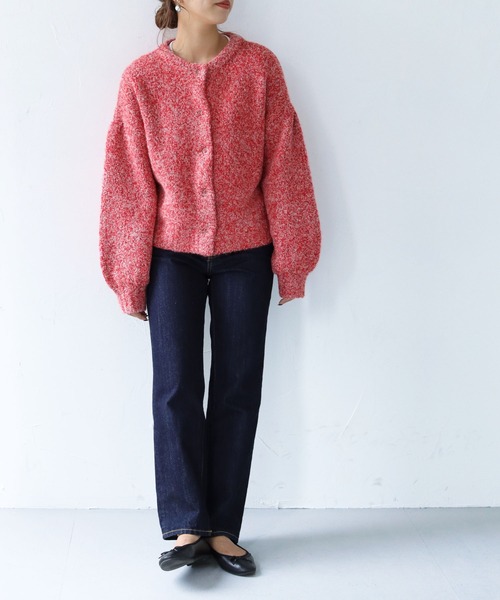 「HER CLOSET」 ニットカーディガン M ホワイト レディース_画像6