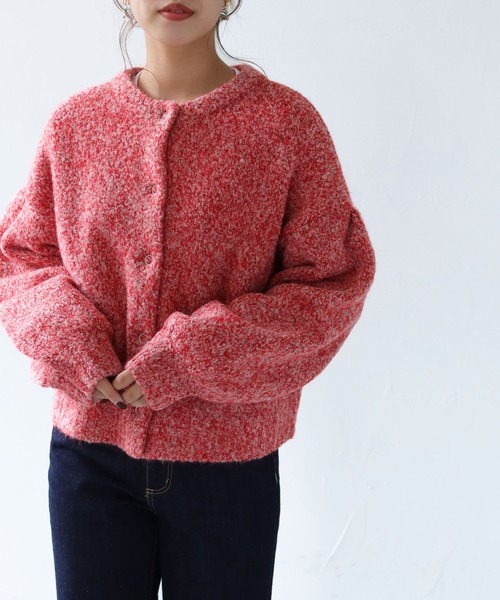 「HER CLOSET」 ニットカーディガン M ホワイト レディース_画像8