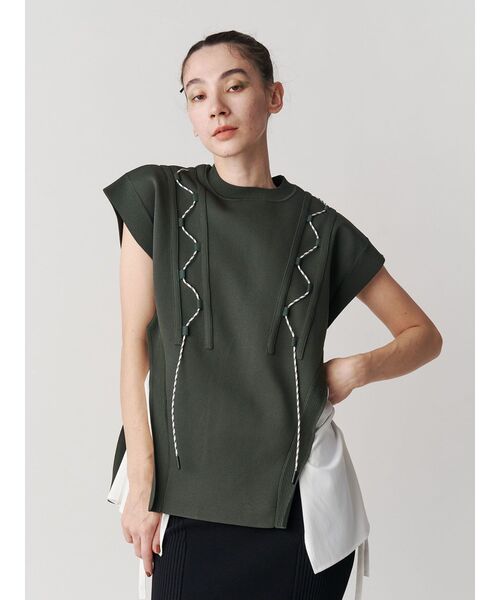 アンスリード　ウェーブコードニットトップス UN3D. ニット セーター WAVE CODE KNIT TOPS「セットアップ着用