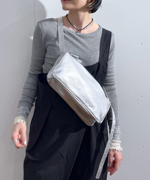 ear PAPILLONNER シルバー ミニスワローマチショルダーバッグ ear PAPILLONNER（イア パピヨネ） ショルダーバッグ バッグ 「本革