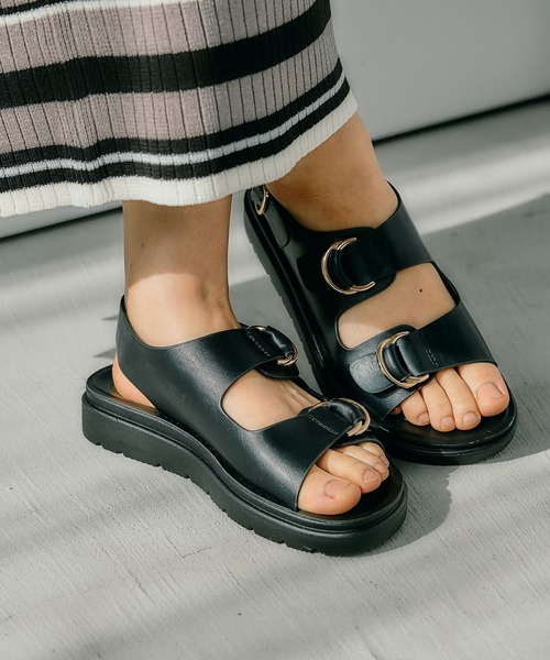 【新品 未使用】バックル2ベルト サンダル20↑ UNITED ARROWS LTD. OUTLET｜バックル2ベルト サンダル20