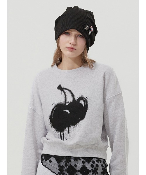 トレーナー スウェット KIRSH MELTING CHERRY PRINTED CROP SWEATSHIRT キルシー メルティング チェリー プ トレーナー スウェット KIRSH MELTING CHERRY PRINTED CROP