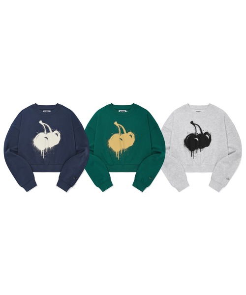 トレーナー スウェット KIRSH MELTING CHERRY PRINTED CROP SWEATSHIRT キルシー メルティング チェリー プ トレーナー スウェット KIRSH MELTING CHERRY PRINTED CROP