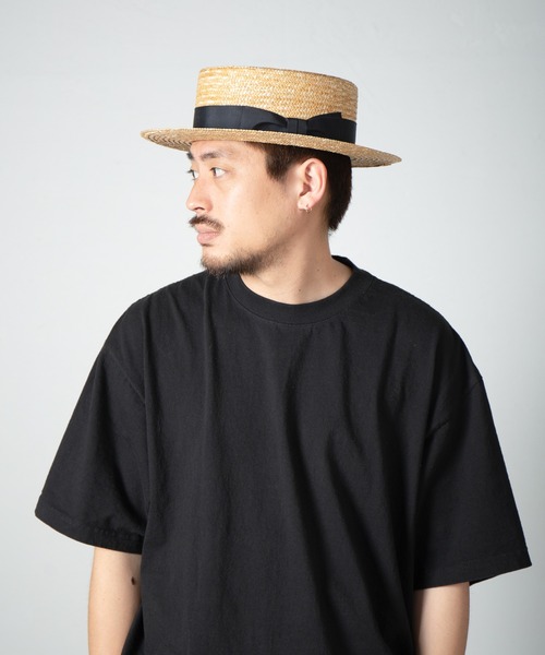 RACAL 帽子 ハット Wheat Braid Boater Hat / 麦ブレード