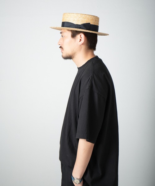 RACAL（ラカル） 帽子 ハット Wheat Braid Boater Hat / 麦ブレード