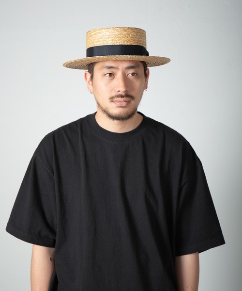 RACAL（ラカル） 帽子 ハット Wheat Braid Boater Hat / 麦ブレード