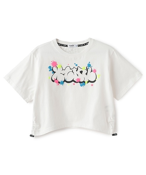 X-girl Stages tシャツ グラフィティロゴペイント半袖Tシャツ