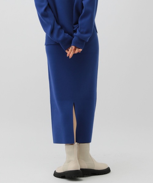 「saloon」 ニットスカート FREE ブルー レディース_画像2