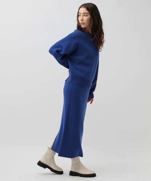 「saloon」 ニットスカート FREE ブルー レディース_画像3