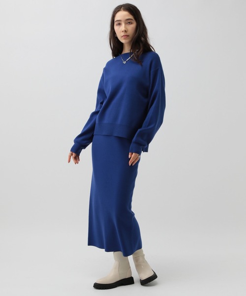 「saloon」 ニットスカート FREE ブルー レディース_画像4