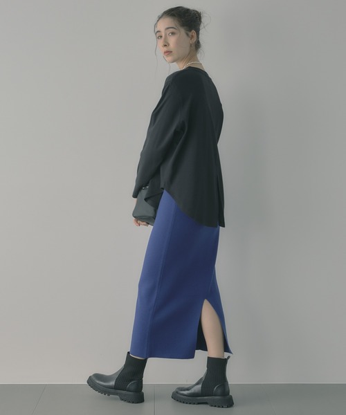 「saloon」 ニットスカート FREE ブルー レディース_画像6